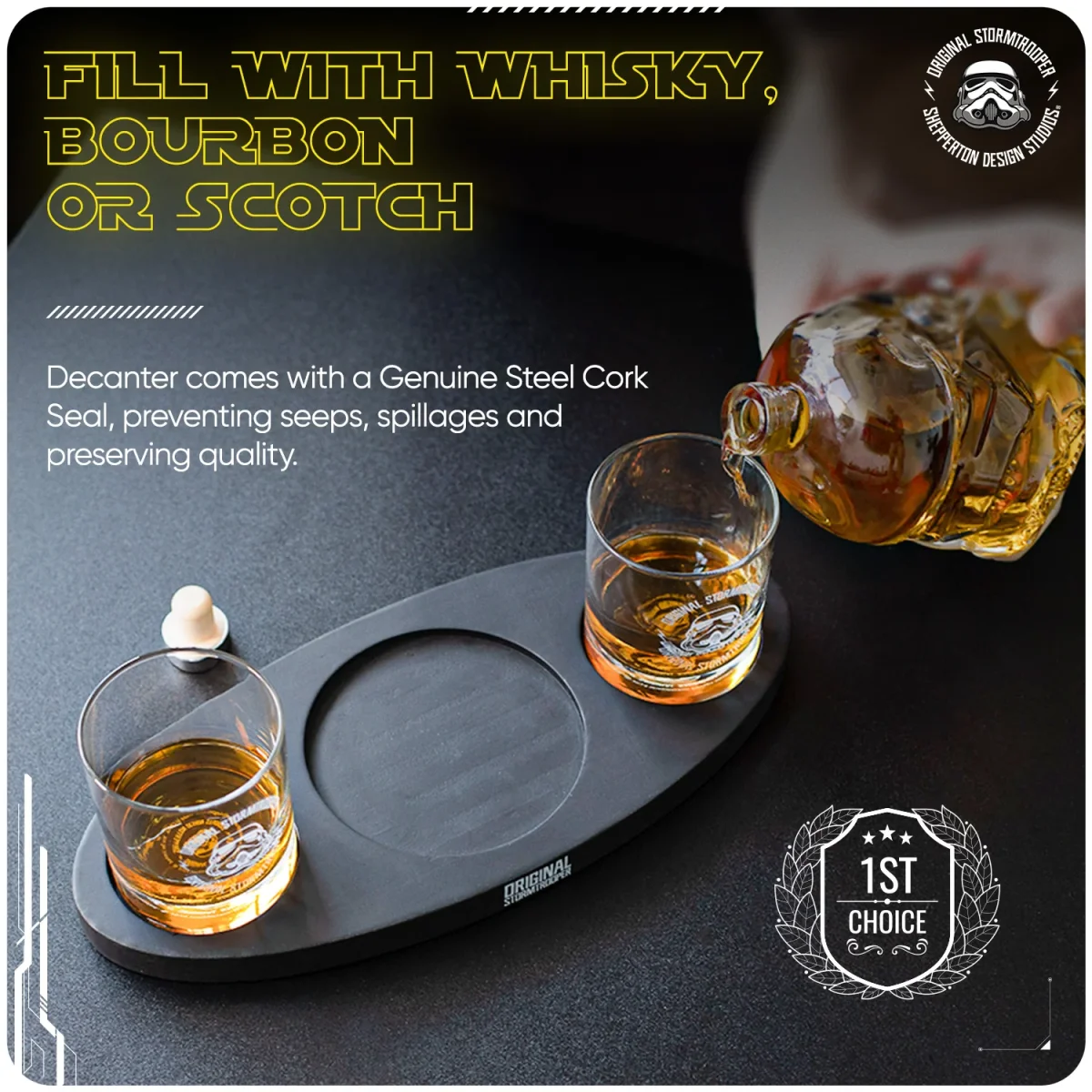 Original Stormtrooper 3D Helmet Decanter Set – Image 6