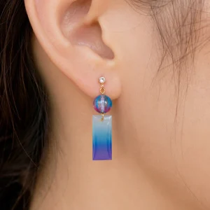 Boucles d'Oreilles Japonaises Carillon Bleu