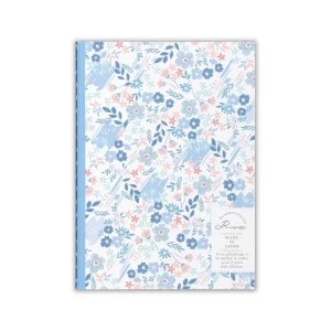 Carnet Japonais Fleuri Bleu