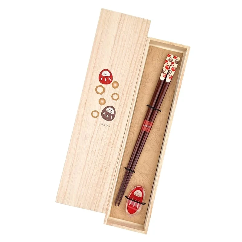 Coffret Baguettes Japonaises Motif Daruma – Image 2